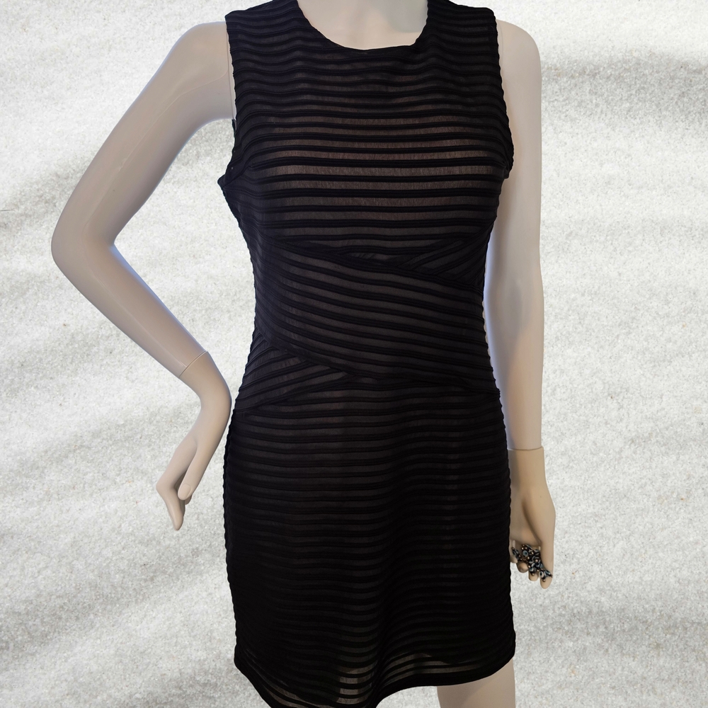 Calvin Klein Black Striped Mini Dress
